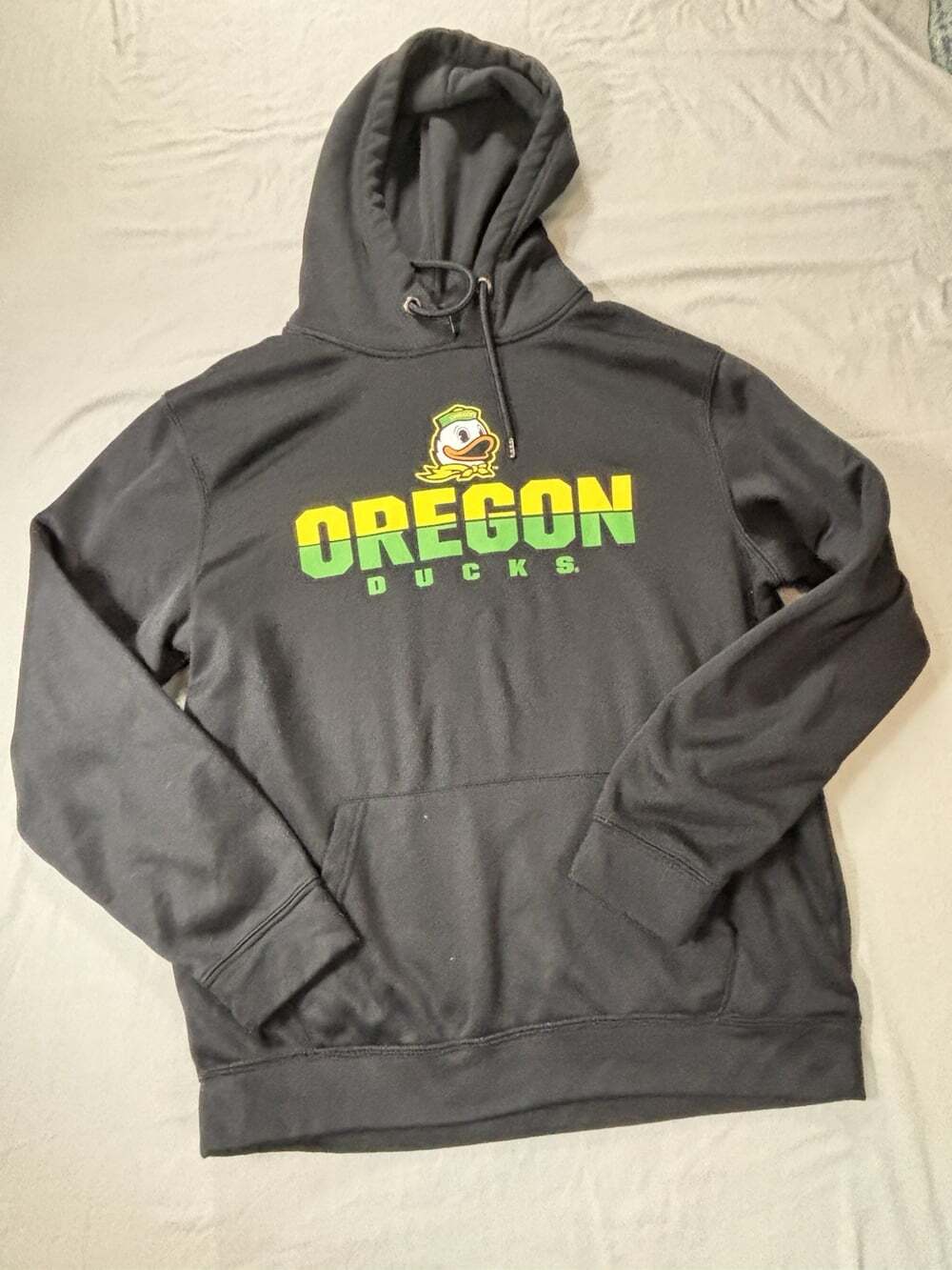 Oregon Ducks Pullover Hoodie Mens Large Black NCAA Football Colosseum Sweatshirt
